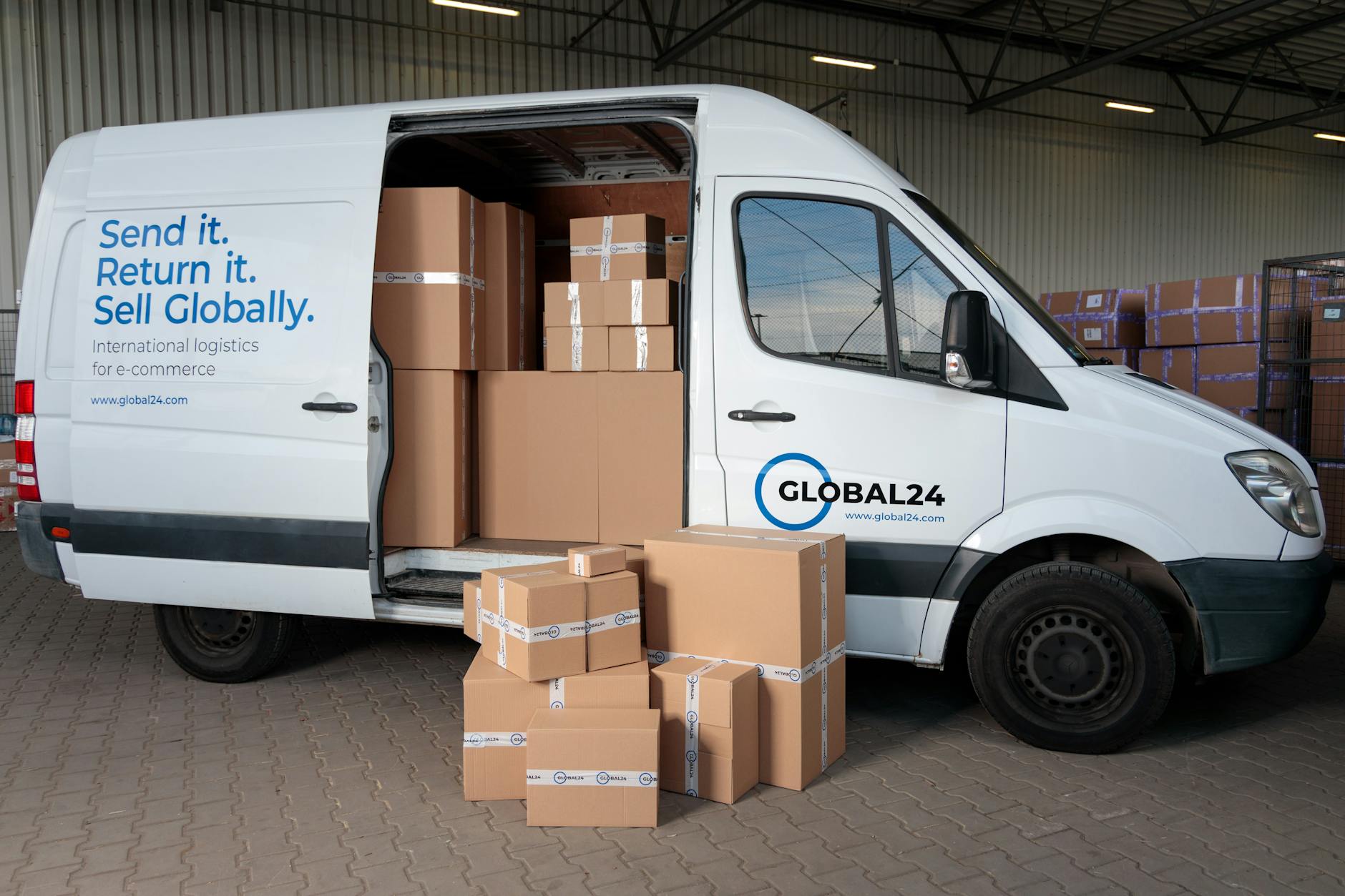 Ecommerce logistics and shipping warehouse operations
