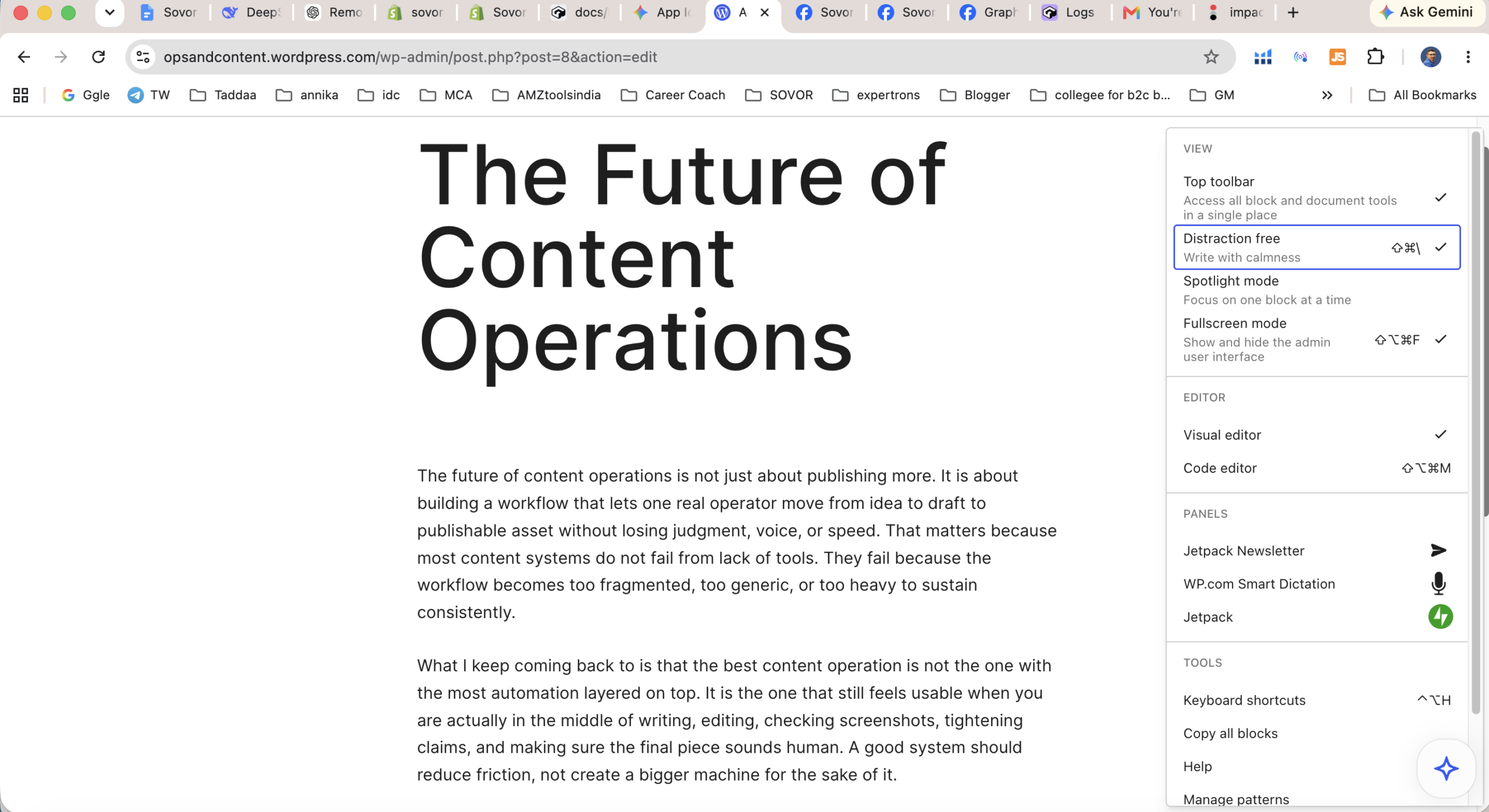 WordPress.com writing flow